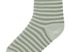 Lil Atelier birch/green tint stribede strømper bomuld (4-pak)